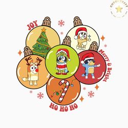 vintage bluey family christmas lights svg graphic file