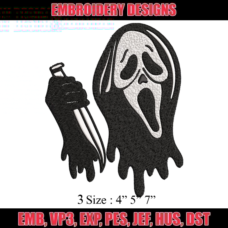 Ghost face knife Embroidery design, Horror Embroidery, Embroidery File, logo design, logo shirt, Digital download..jpg