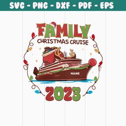 personalized christmas cruise 2023 vacation squad svg file