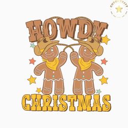 howdy christmas vintage gingerbread man svg download