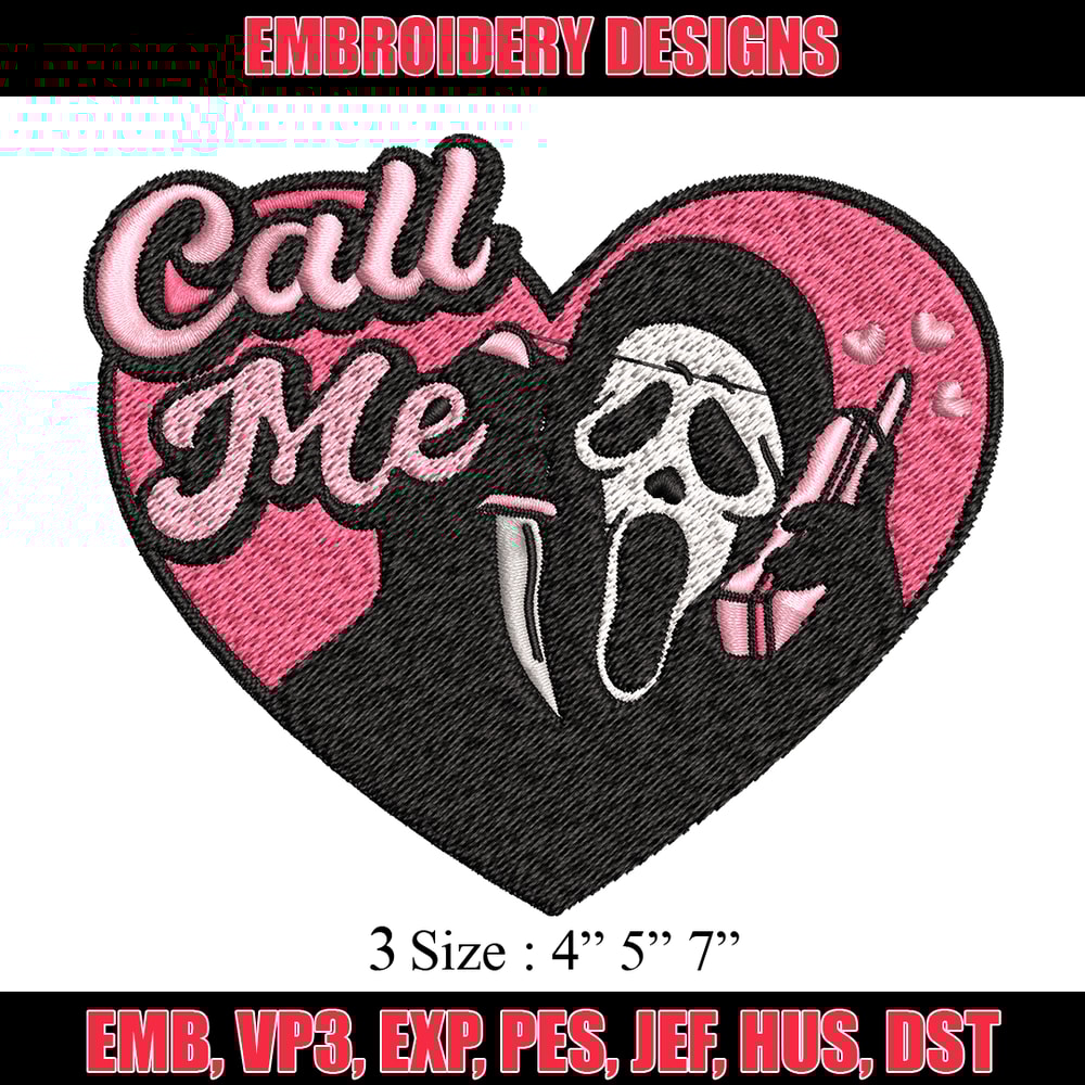 Ghostface Scream Embroidery design, Horror Embroidery, Embroidery File, logo design, logo shirt, Digital download..jpg