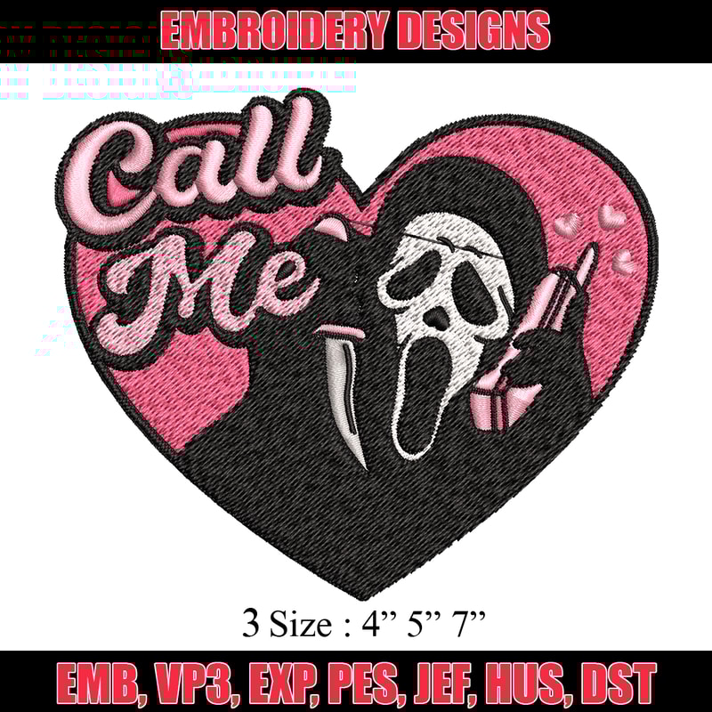 Ghostface Scream Embroidery design, Horror Embroidery, Embroidery File, logo design, logo shirt, Digital download..jpg