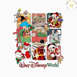 vintage walt disney world christmas mickey and friend png