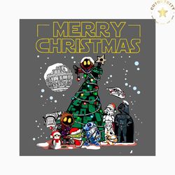 disney star wars merry christmas png sublimation download