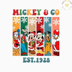 vintage mickey and co est 1928 christmas png download