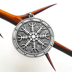 Aegishjalmur Pendant - The Symbol of Awe and Protection in Norse Mythology - Handcrafted Norse Jewelry. Helm of Awe