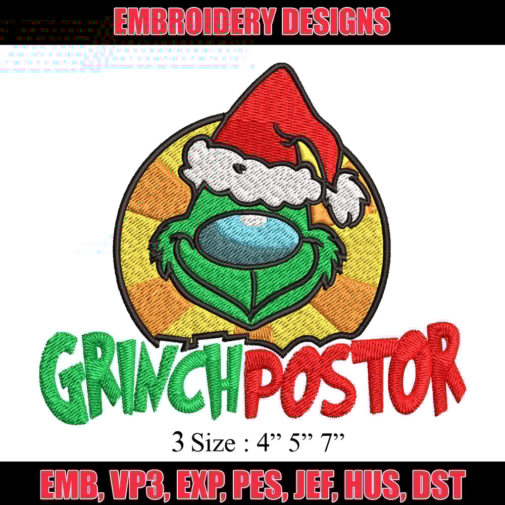 Grinch postor Christmas Embroidery design, Grinch christmas Embroidery, Grinch design, Embroidery file, Instant download.jpg