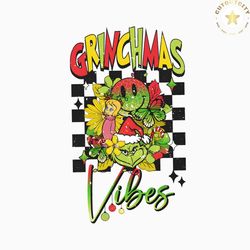 retro grinchmas vibes floral santa claus png download