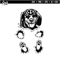 dachshund svg files - wiener dog ripped shirt wiener dog lover svg instant download