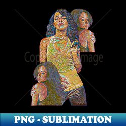 Aaliyah Pose Mosaic - Retro PNG Sublimation Digital Download - Perfect for Sublimation Mastery
