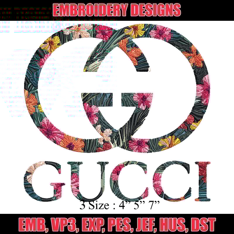 Gucci flower Embroidery Design, Gucci Embroidery, Brand Embroidery, Logo shirt, Embroidery File, Digital download.jpg