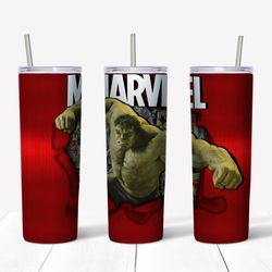 incredible hulk tumbler png, marvel designs tumbler, straight design 20oz/ 30oz skinny tumbler png, png file download-1