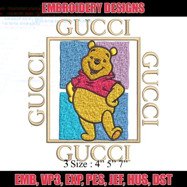 Gucci Winnie Pooh Embroidery design, Winnie Pooh Embroidery, cartoon design, Embroidery File, Digital download..jpg