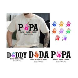 personalized we are hooked on grandpa png bundle, father's day png, funny dad fishing handprint png, fishing dad png, grandpa png, papa gift