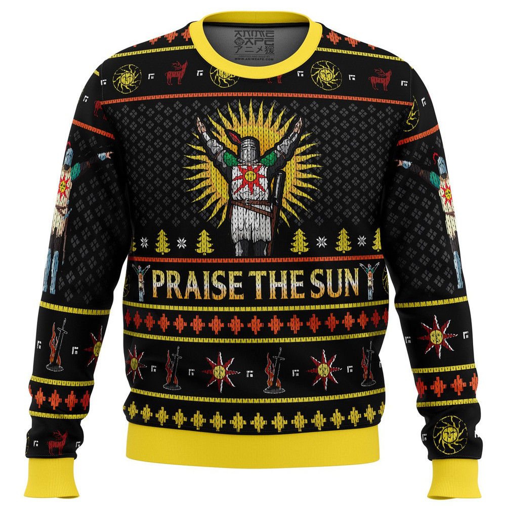 Dark Souls Praise the Sun All Over Print Hoodie 3D Zip Hoodie 3D Ugly Christmas Sweater 3D Fleece Hoodie