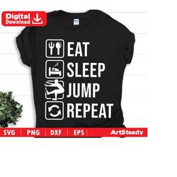 long jump svg files - long jump art_funny eat sleep repeat graphic drawing art track and field svg instant downloads