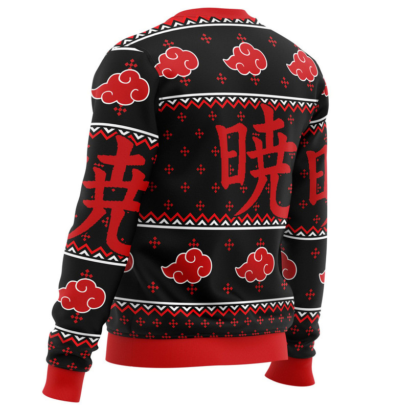 Akatsuki Naruto All Over Print Hoodie 3D Zip Hoodie 3D Ugly Christmas Sweater 3D Fleece Hoodie