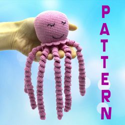 Crochet octopus pattern, amigurumi octopus toy, PDF pattern octopus ocean toy crochet jellyfish crochet toy DIY tutorial