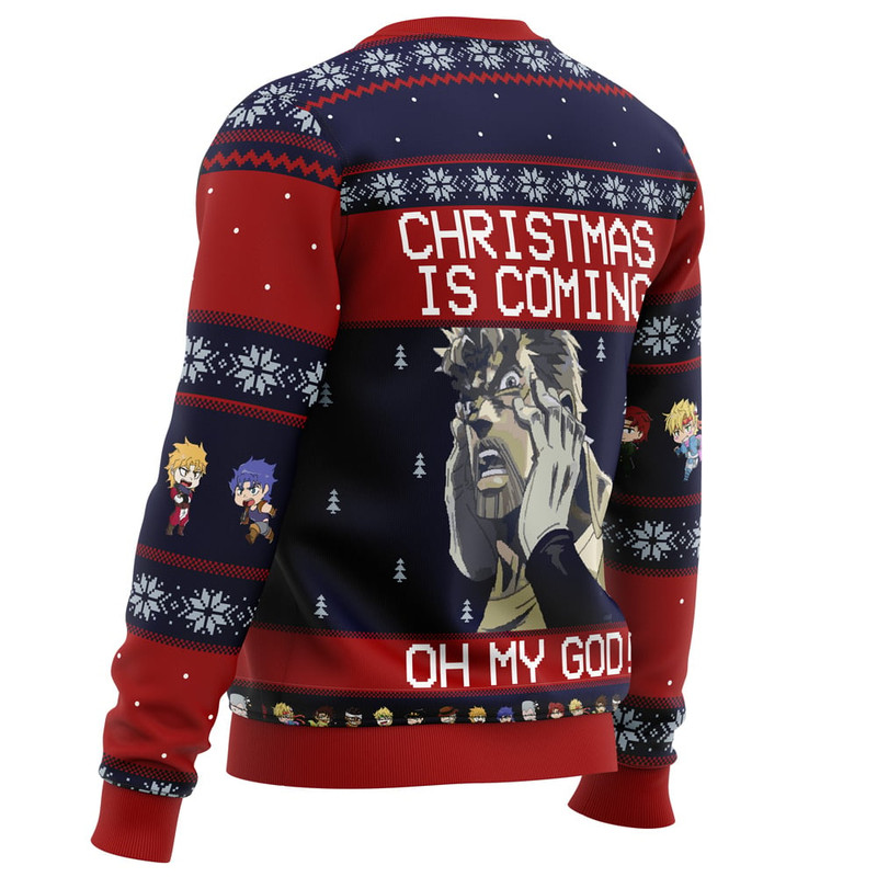 Jojo Bizarre Adventure Joseph Joestar Oh My God Hoodie 3D Zip Hoodie 3D Ugly Christmas Sweater 3D Fleece Hoodie