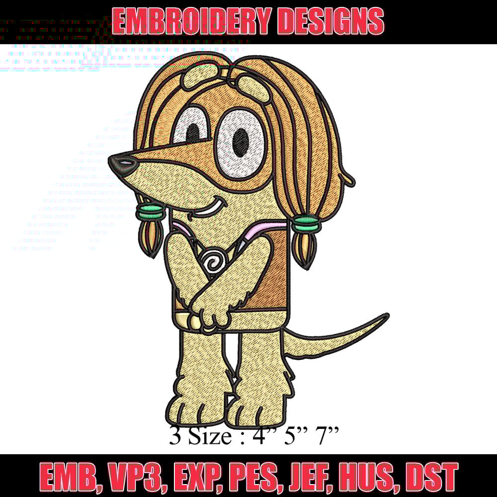 Indy Bluey Embroidery, Bluey cartoon Embroidery, Embroidery File, cartoon design, cartoon shirt, Digital download..jpg