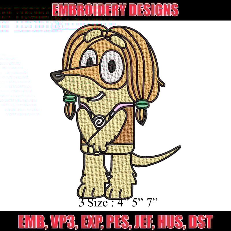 Indy Bluey Embroidery, Bluey cartoon Embroidery, Embroidery File, cartoon design, cartoon shirt, Digital download..jpg