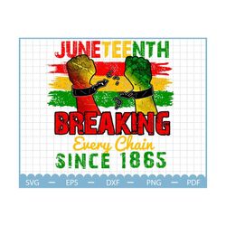 breaking every chain since 1865 png, juneteenth png, black history png, juneteenth shirt png, png sublimation cut files for circut