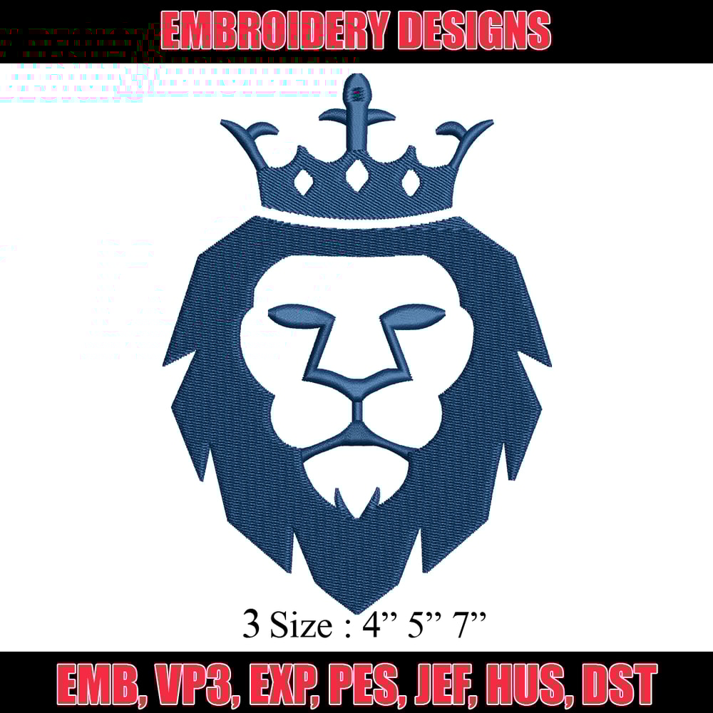 King Lion Logo embroidery design, King Lion Logo embroidery, animal design, embroidery file, logo shirt, Digital download.jpg