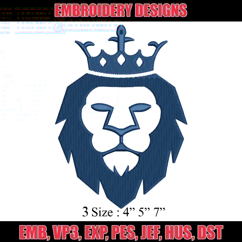 King Lion Logo embroidery design, King Lion Logo embroidery, animal design, embroidery file, logo shirt, Digital download.jpg