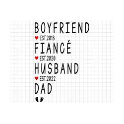 boyfriend fiance husband dad mug personalized svg, father's day svg, husband svg, first time dad gift from wife, dad svg, new dad gift