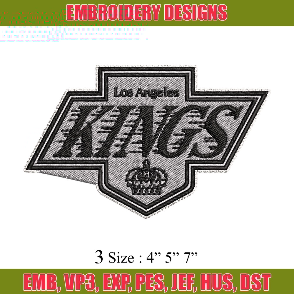 La kings logo Embroidery Design, Brand Embroidery, Embroidery File, Logo shirt, Sport Embroidery, Digital download.jpg