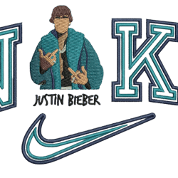 justin bieber nike embroidery design