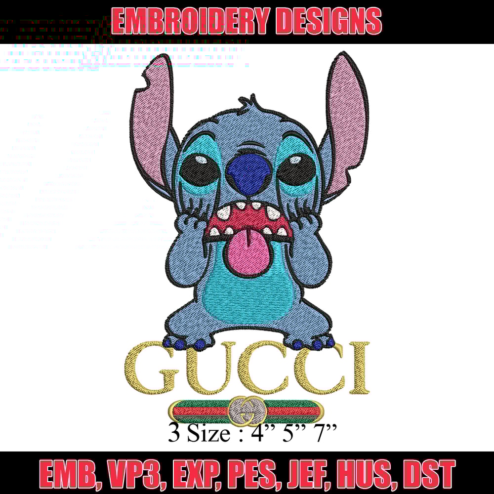 Logo Gucci Stitch Embroidery design, Disney Embroidery, Disney design, Embroidery File, cartoon shirt, Digital download..jpg