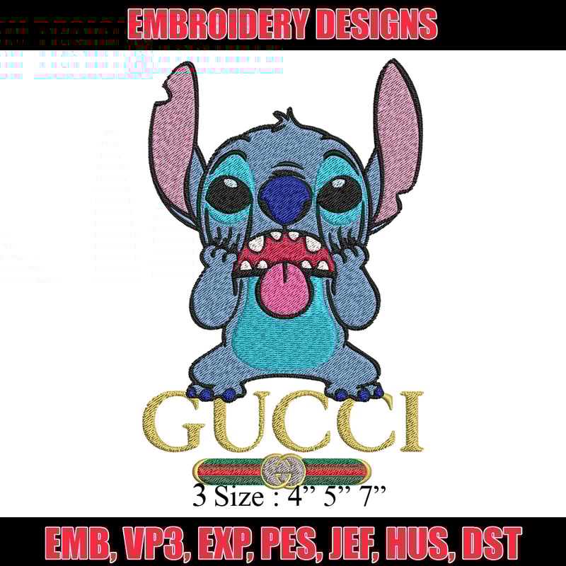 Logo Gucci Stitch Embroidery design, Disney Embroidery, Disney design, Embroidery File, cartoon shirt, Digital download..jpg