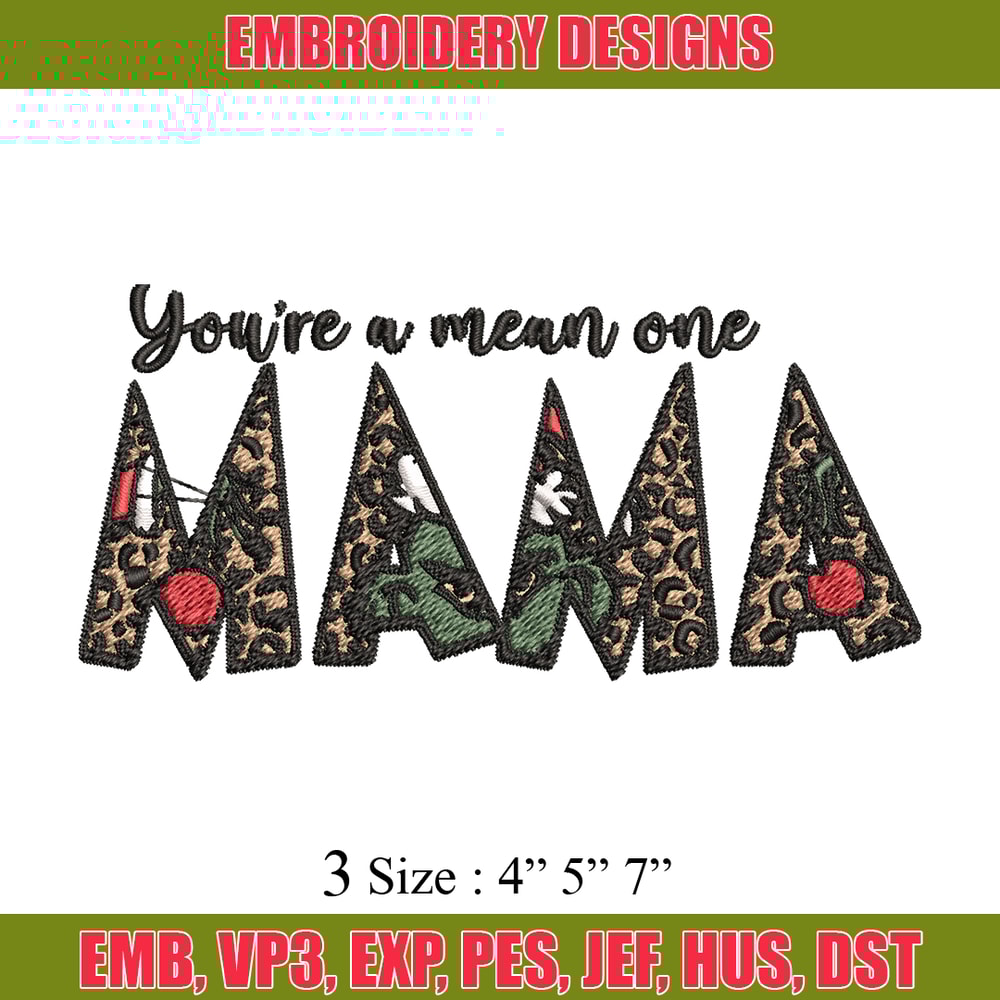 Mama Grinch Embroidery design, Mama Grinch Embroidery, logo design, Embroidery File, logo shirt, Instant download..jpg