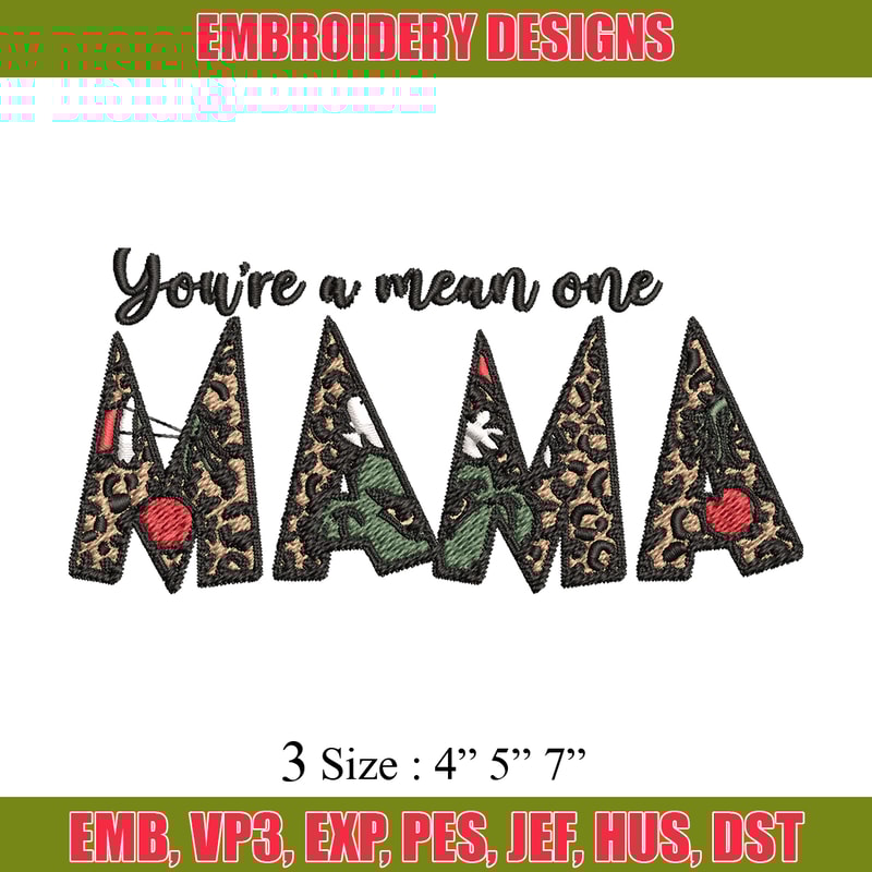 Mama Grinch Embroidery design, Mama Grinch Embroidery, logo design, Embroidery File, logo shirt, Instant download..jpg