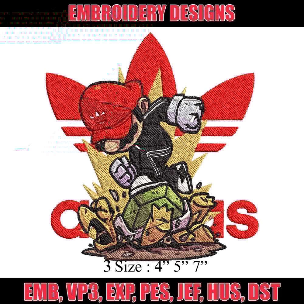 Mario adidas Embroidery Design, Adidas Embroidery, Brand Embroidery, Embroidery File, Logo shirt, Digital download.jpg