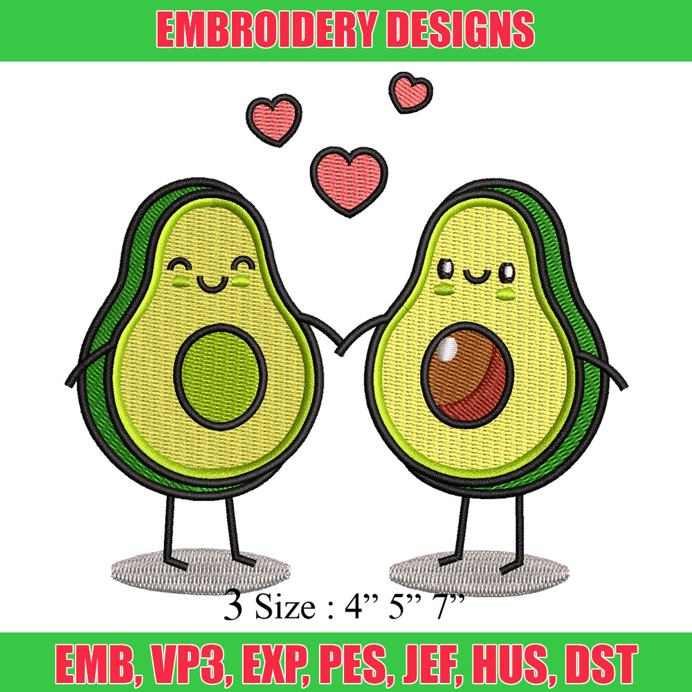Avocado Love embroidery design, Avocado Love embroidery, logo design, embroidery file, logo shirt, Digital download..jpg