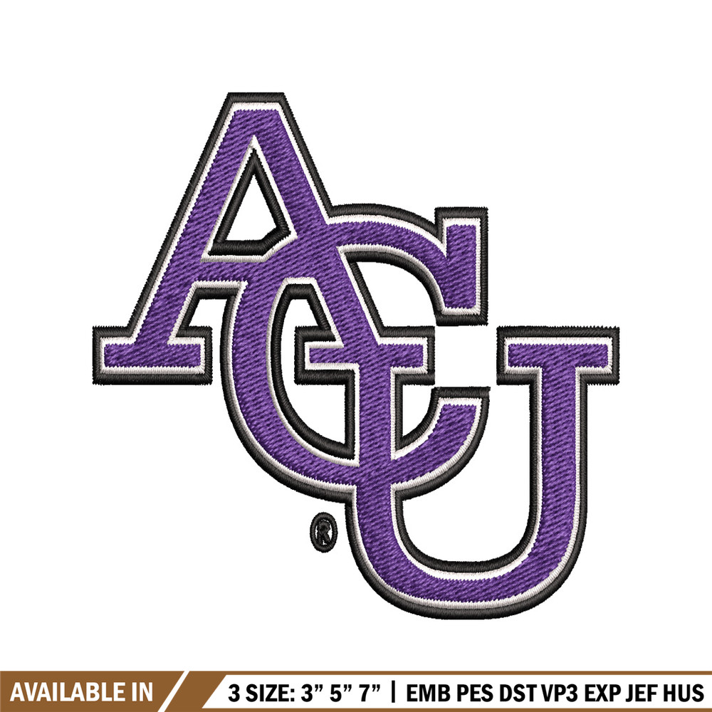 Abilene Christian Univertsity Wildcats embroidery design, logo embroidery, logo Sport, Sport embroidery, NCAA embroidery.jpg