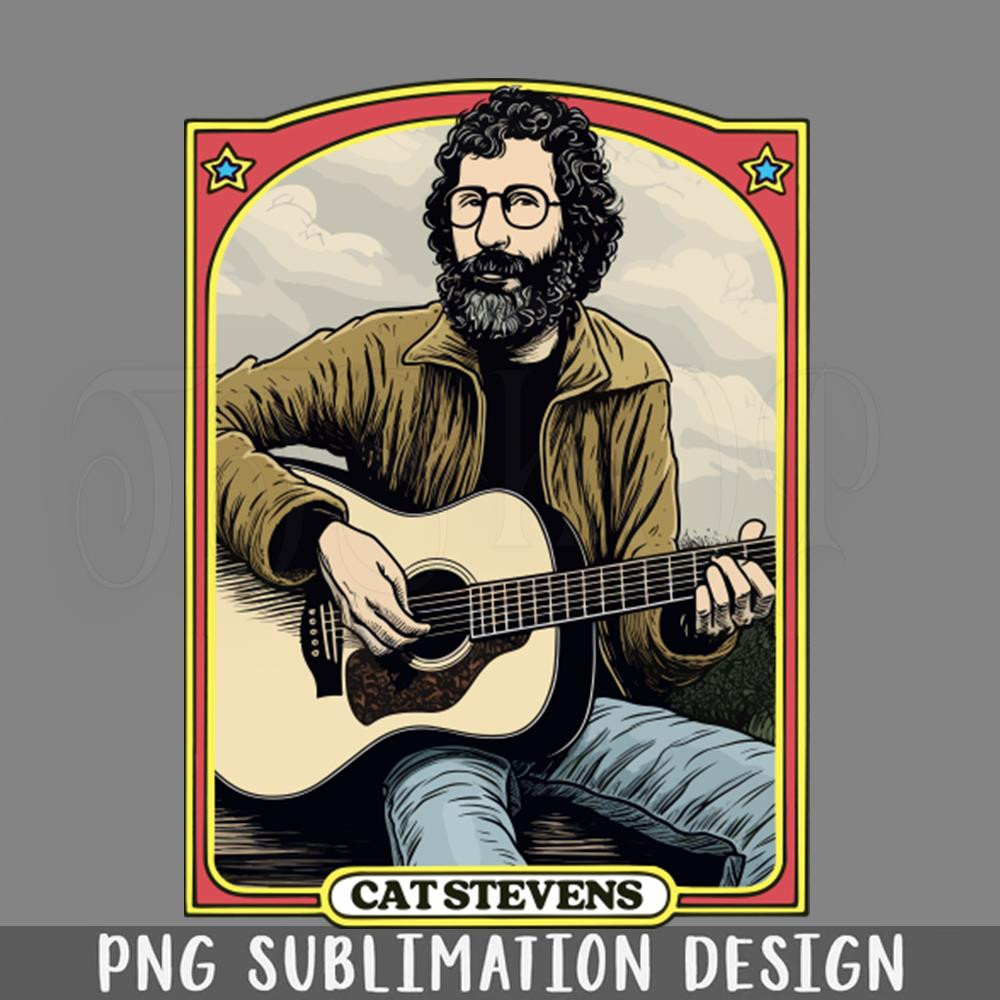 DMBB930-Cat Stevens Retro Fan Artwork Illustration Digital Download PNG Download.jpg