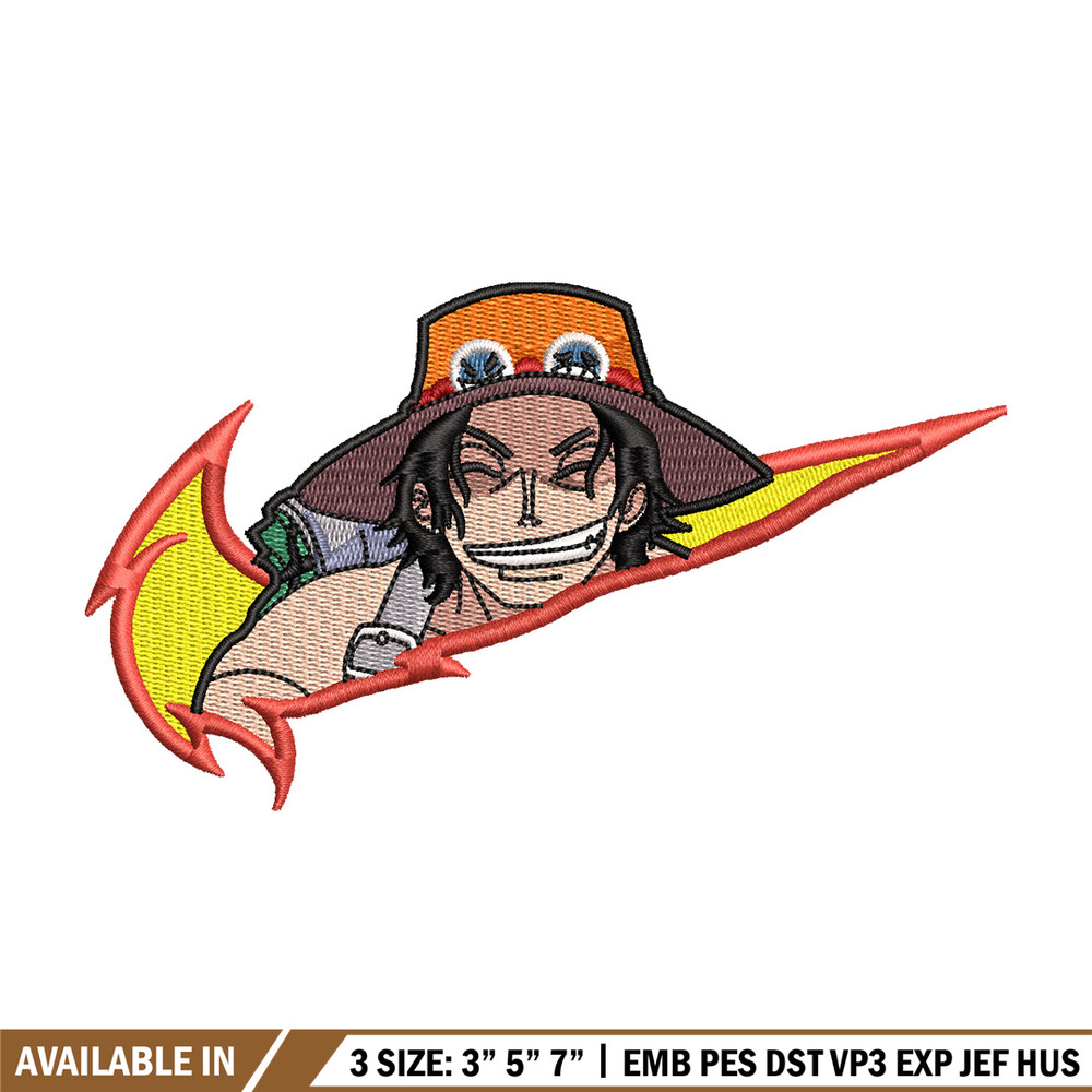 Ace box embroidery design, One piece embroidery, Nike design, Embroidery shirt, Embroidery file, Digital download.jpg