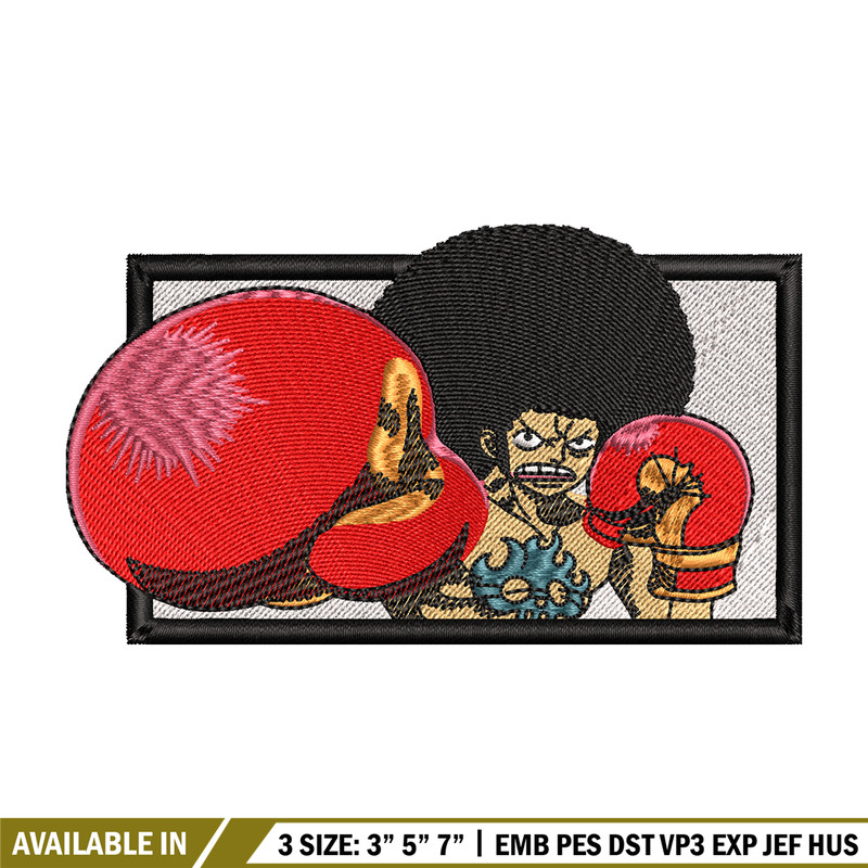 Afro Luffy embroidery design, One Piece embroidery, embroidery file, anime design, anime shirt, Digital download.jpg
