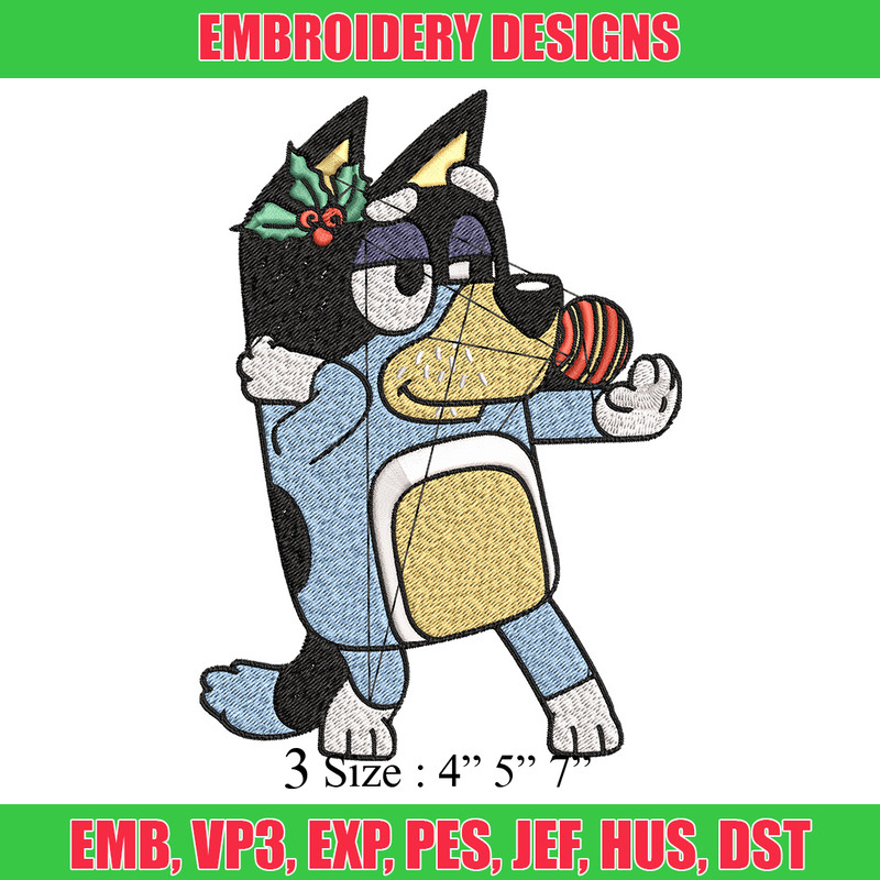 Bandit Embroidery Design, Bluey Embroidery, Embroidery File, Brand Embroidery, Logo shirt, Digital download.jpg