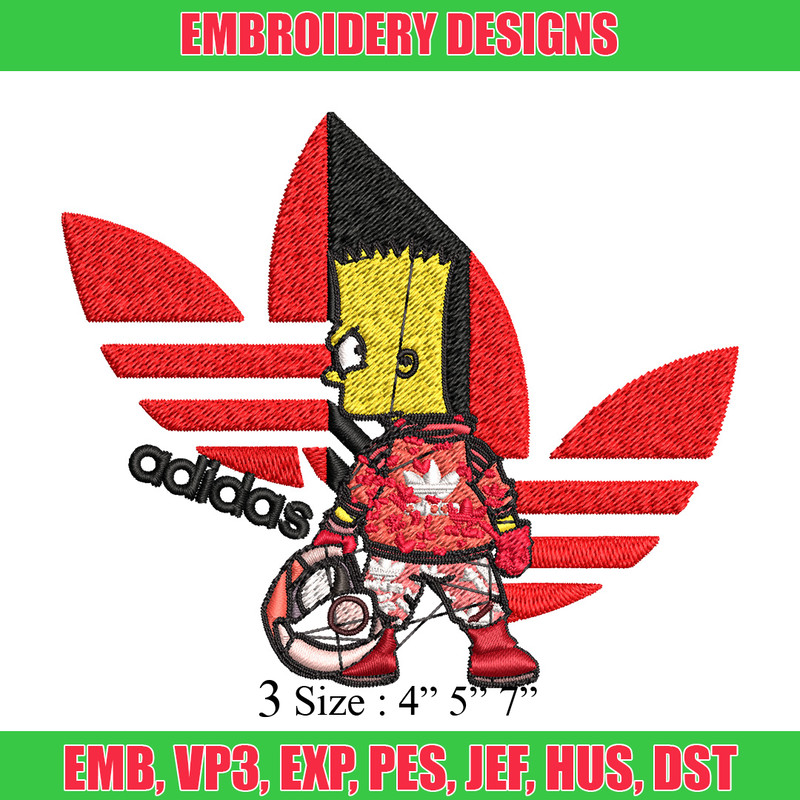 Bart racer adidas Embroidery Design, Adidas Embroidery, Brand Embroidery, Embroidery File, Logo shirt, Digital download.jpg