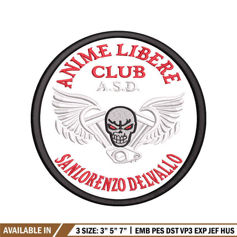Anime libera club embroidery design, anime embroidery, embroidery file, logo design,  logo shirt, Digital download.jpg