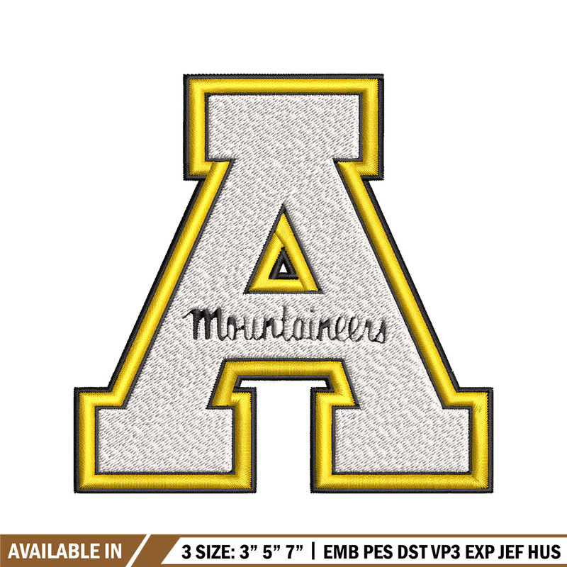 Appalachian State Mountaineers embroidery design, logo embroidery, logo Sport, Sport embroidery, NCAA embroidery..jpg