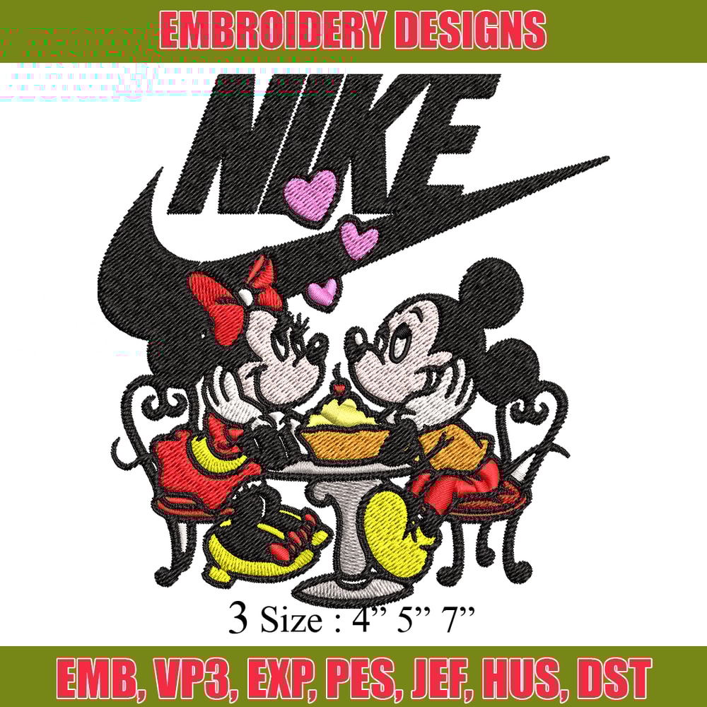 Mickey and Minnie mouse Nike Embroidery design, Disney Embroidery, Nike design, Embroidery file, Instant download..jpg