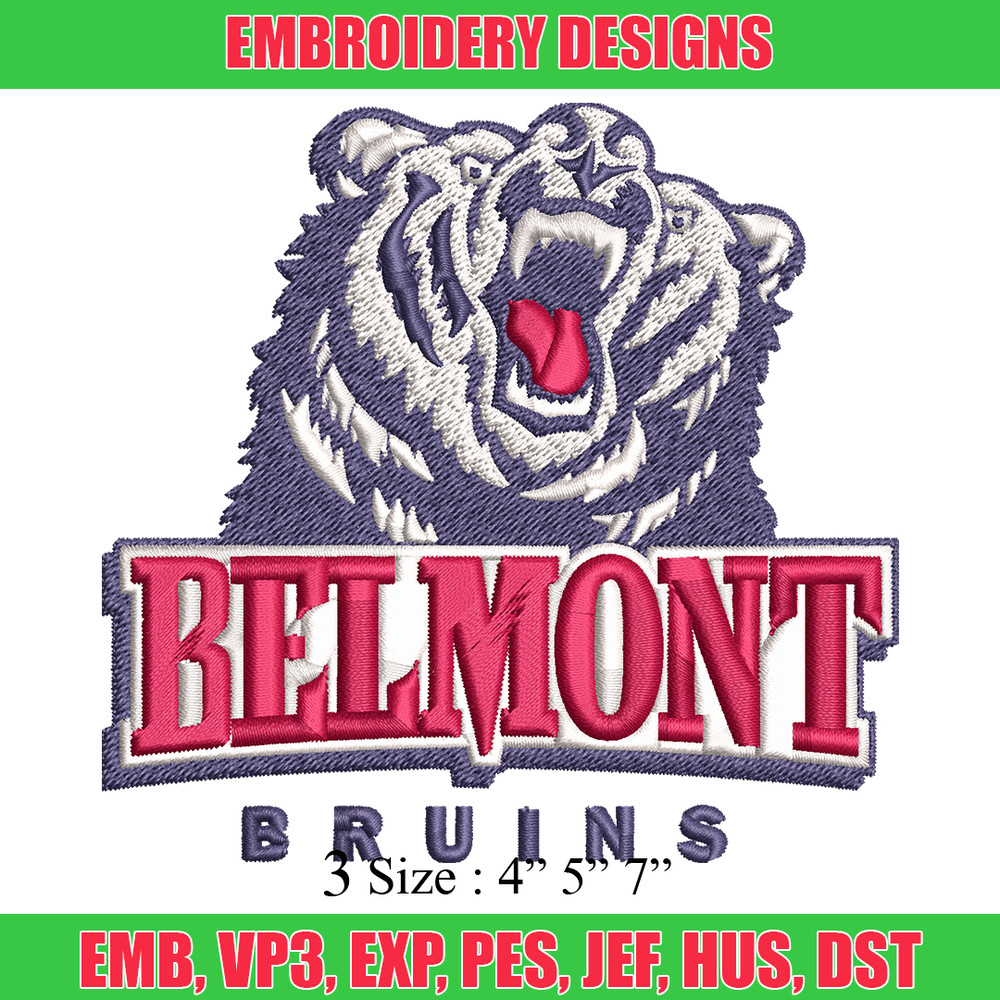 Belmont Bruins embroidery design, Belmont Bruins Eagles embroidery, logo Sport, Sport embroidery, NCAA embroidery..jpg