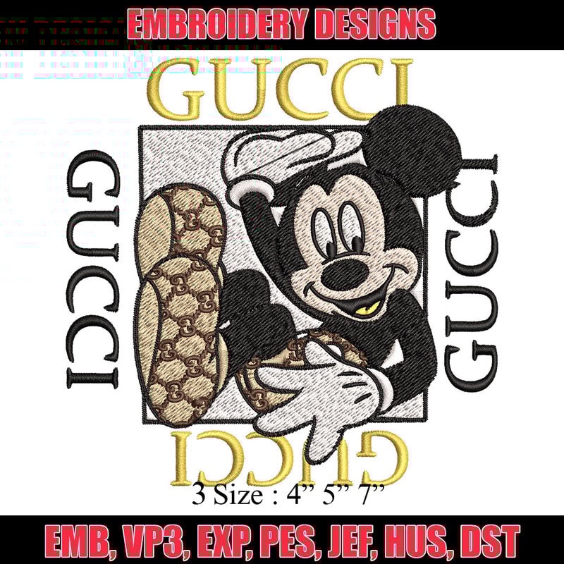 Mickey box gucci Embroidery Design, Gucci Embroidery, Brand Embroidery, Logo shirt, Embroidery File, Digital download.jpg