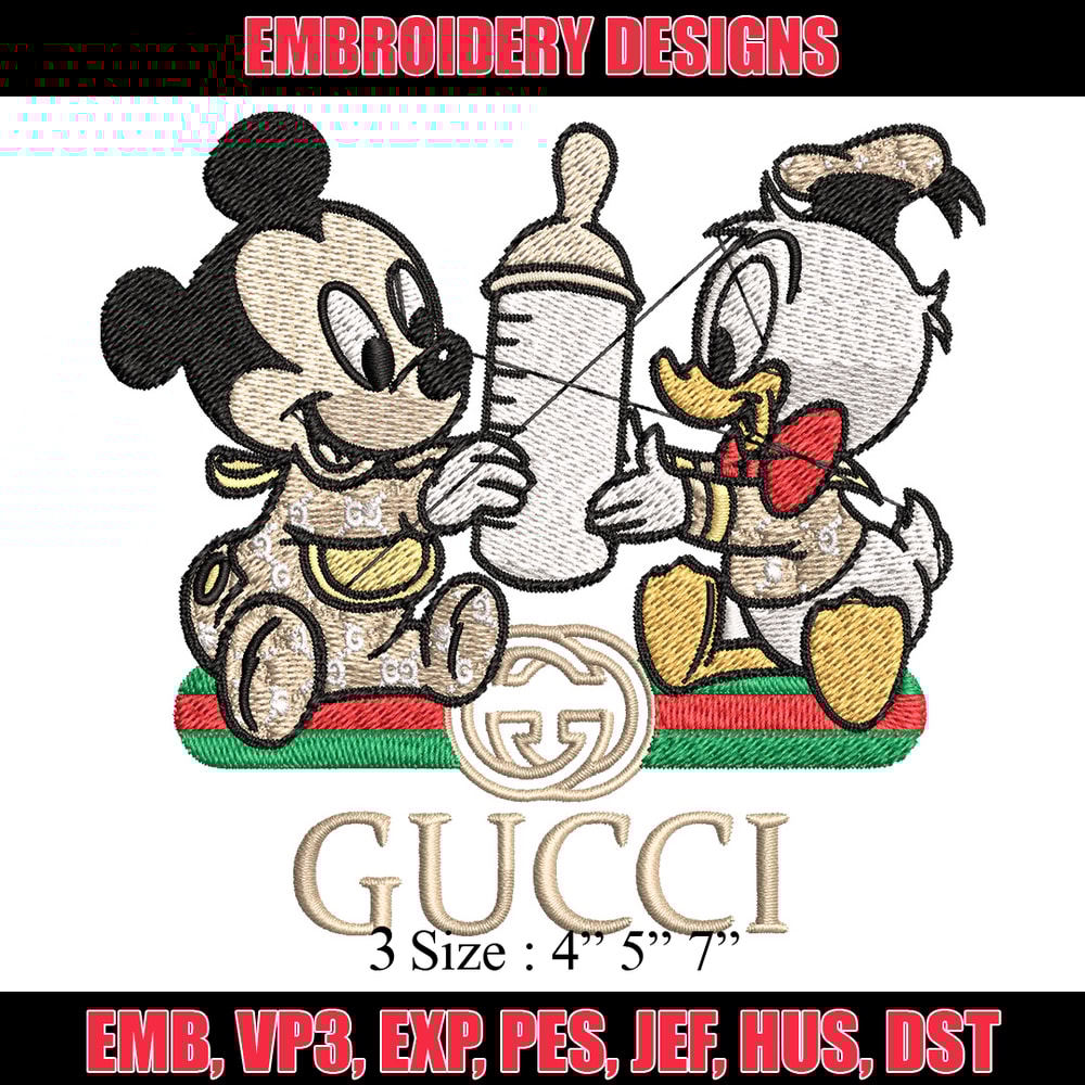 Mickey duck baby Embroidery Design, Gucci Embroidery, Embroidery File, Logo shirt, Sport Embroidery, Digital download..jpg