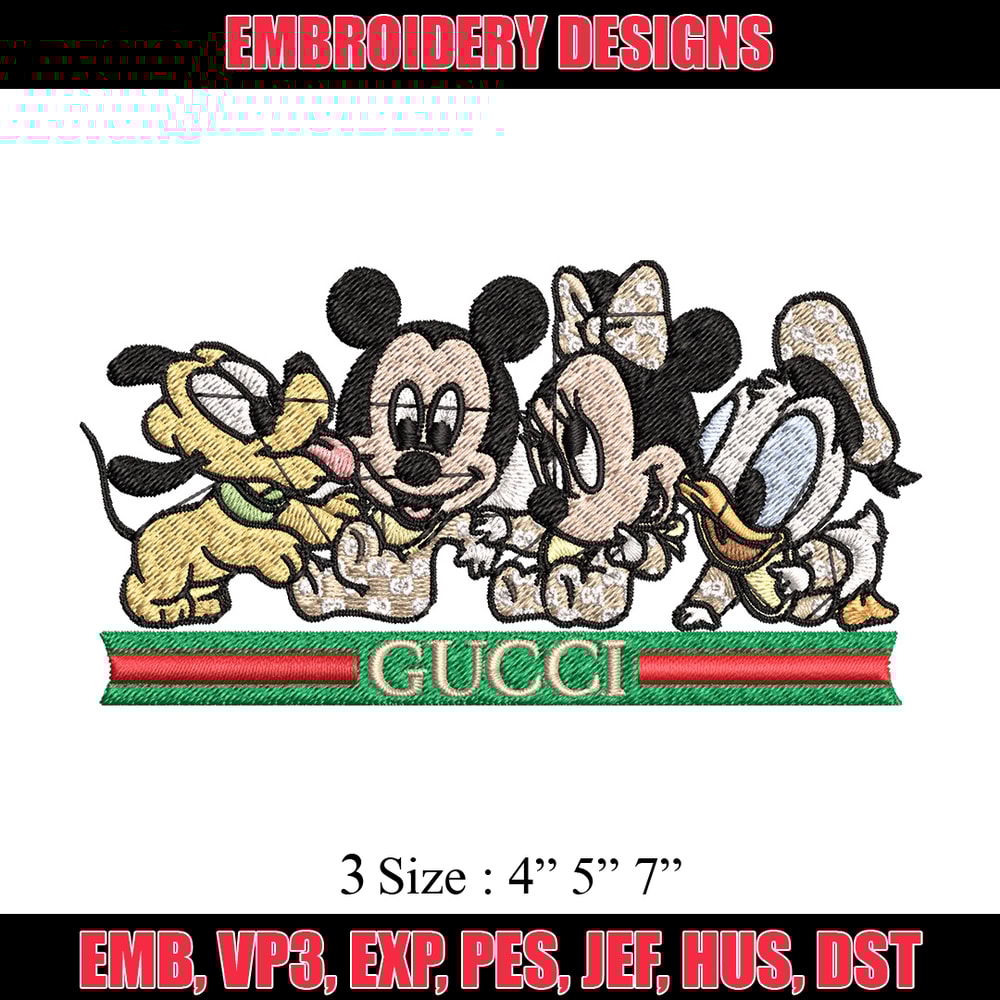 Mickey friends Embroidery Design, Gucci Embroidery, Embroidery File, Logo shirt, Sport Embroidery, Digital download.jpg